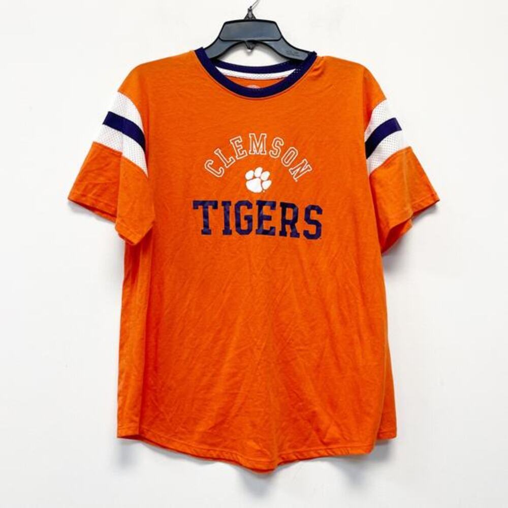 Rivalry Threads NCAA Clemson Tigers Linebacker Short Sleeve Shirt Orange L 12/14